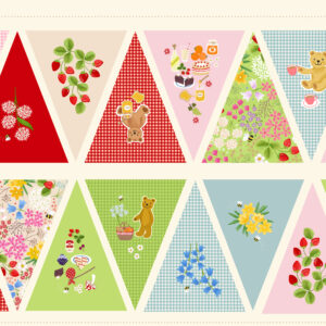 Lewis & Irene Teddy Bear’s Picnic Bunting Panel