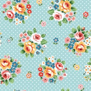 Poppie Cotton Flower Market Blue Bouquet