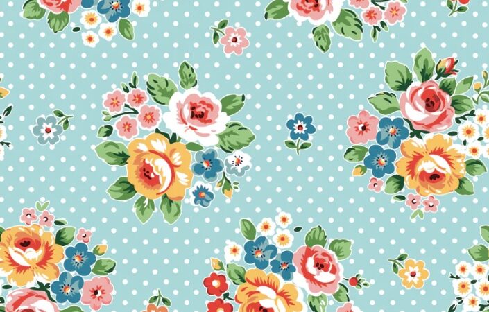 Poppie Cotton Flower Market Blue Bouquet