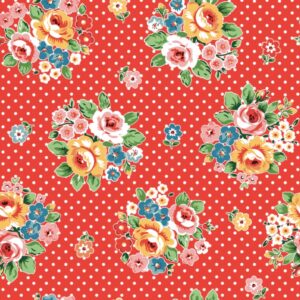 Poppie Cotton Flower Market Red Bouquet