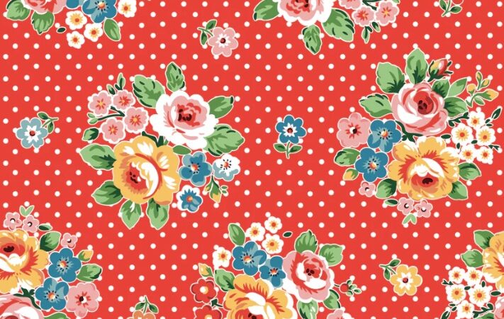 Poppie Cotton Flower Market Red Bouquet
