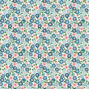 Poppie Cotton Flower Market Blue Forget Me Nots