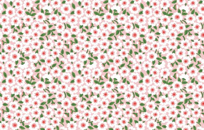 Poppie Cotton Flower Market Pink Forget Me Nots