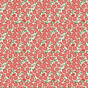 Poppie Cotton Flower Market Red Forget Me Nots