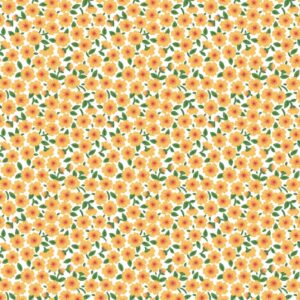 Poppie Cotton Flower Market Yellow Forget Me Nots