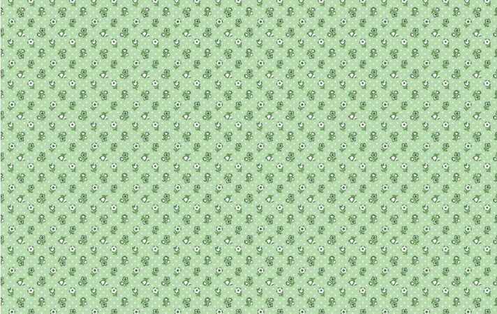 Poppie Cotton Flower Market Green Freckles