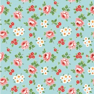 Poppie Cotton Flower Market Blue Hand Picked