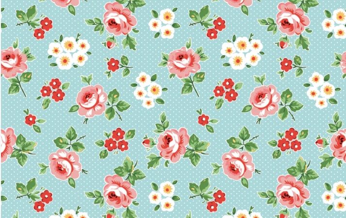 Poppie Cotton Flower Market Blue Hand Picked