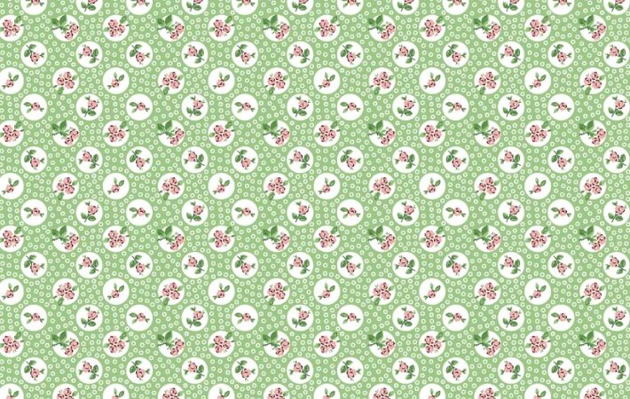 Poppie Cotton Flower Market Green Pocket Posies