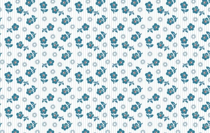 Poppie Cotton Flower Market Blue Sugar Petals