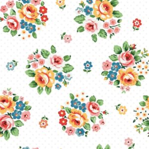 Poppie Cotton Flower Market White Bouquet