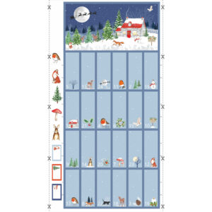 Nutex Christmas Eve Advent Panel Blue