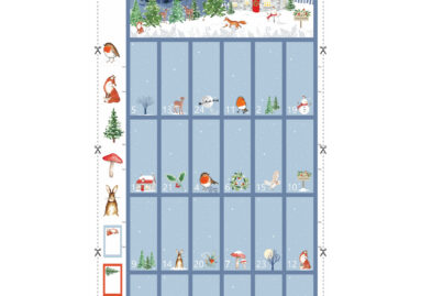Nutex Christmas Eve Advent Panel Blue