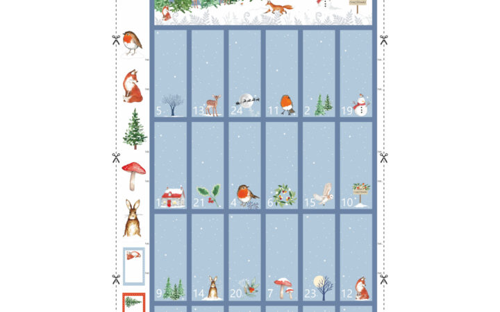 Nutex Christmas Eve Advent Panel Blue