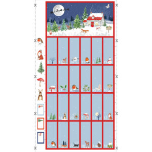 Nutex Christmas Eve Advent Panel Red