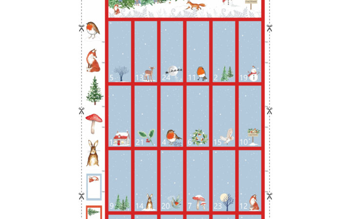 Nutex Christmas Eve Advent Panel Red