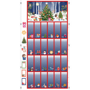 Nutex Woodland Advent Calendar Panel Red