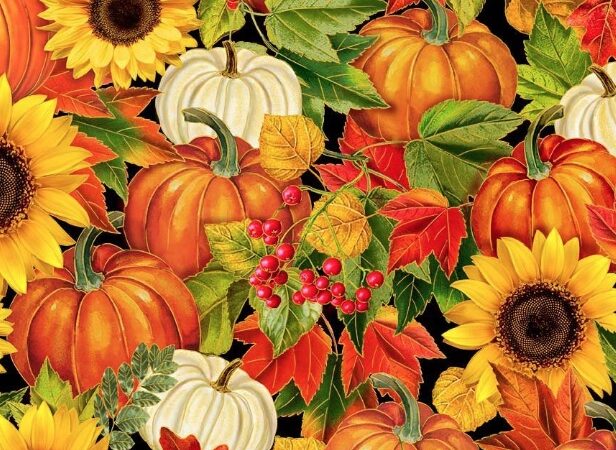 Timeless Treasures Harvest Pumpkins