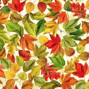 Timeless Treasures Harvest Leaves Cream