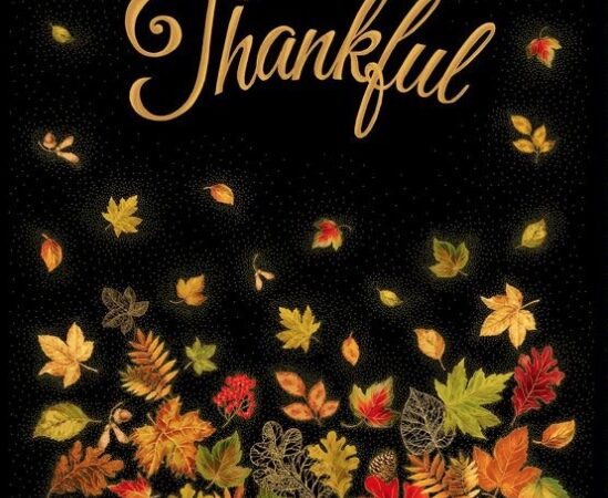 Timeless Treasures Thankful Quilt Panel
