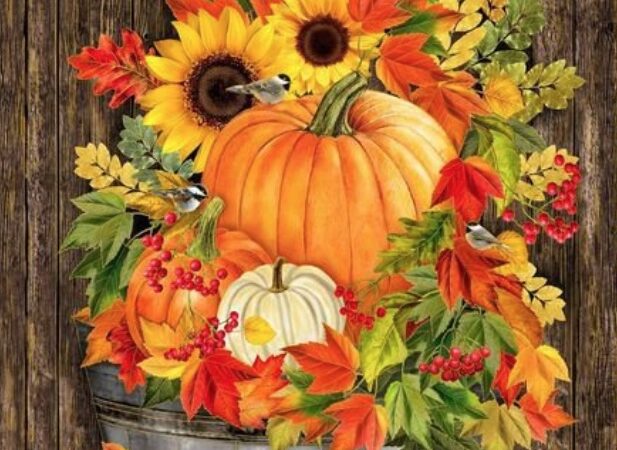 Timeless Treasures Harvest Quilt Panel
